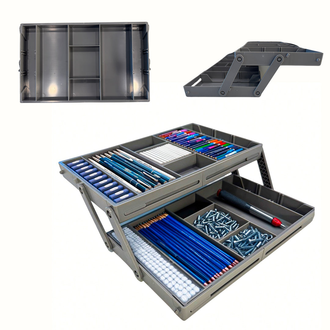 Smart Drawer Organizer -Gray 2 Tier