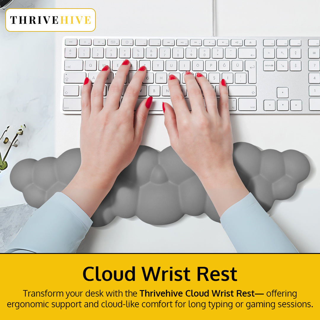 Cloud Keyboard Wrist Rest - Ergonomic Memory Foam Support