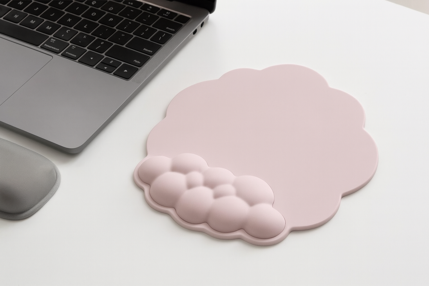 Cloud Mouse Wrist Rest lifestyle image on white office desk