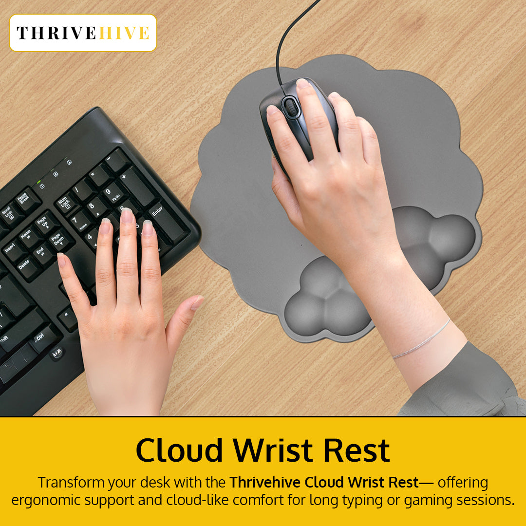Cloud Mouse Wrist Rest with Non-Slip Base