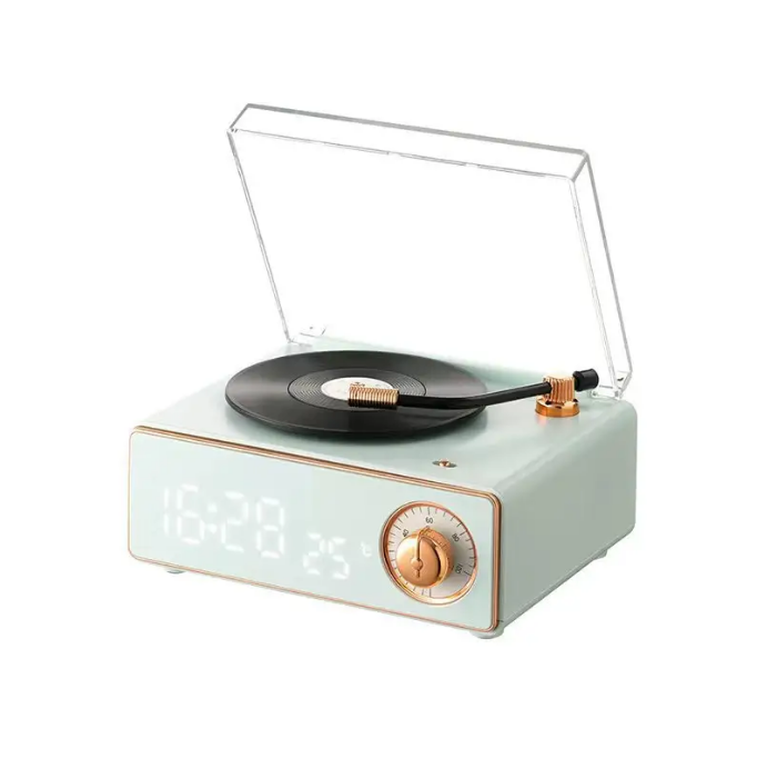 Vintage Vinyl Record Player Style Bluetooth Speaker