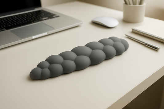 Hyperrealistic cloud wrist rest lifestyle image
